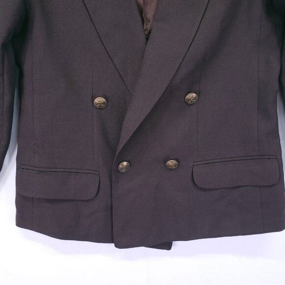 Giorgio Sant Angelo Womens Brown 100% Wool Pockets Preppy Blazer Jacket Size 12 - Picture 8 of 16
